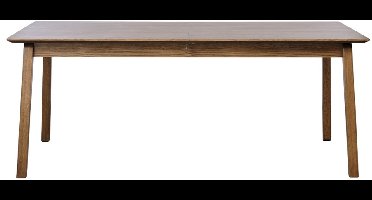 Eettafel Donkerbruin Eikenhout - Uitschuifbaar - 190-290cm - Bari