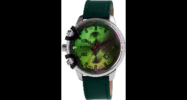 Raptor Limited herenhorloge echt leer met leren band en datumaanduiding