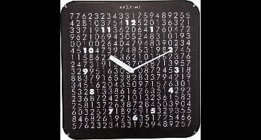 NeXtime NE-3244 Wandklok Labyrinth 35x35 Glas Zwart