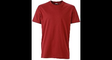 Fusible Systems - Heren James and Nicholson Workwear T-Shirt (Donkerrood)