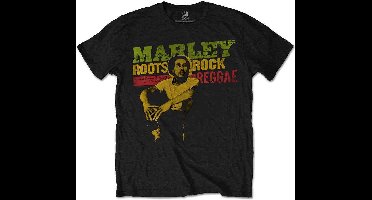 Bob Marley - Roots, Rock, Reggae Heren T-shirt - XL - Zwart