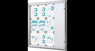 Indoor Vergrendelbaar Notitiebord SCS 12x A4 B1 Gecertificeerd - Syna SCS12XA4B1 - Horeca & Professioneel