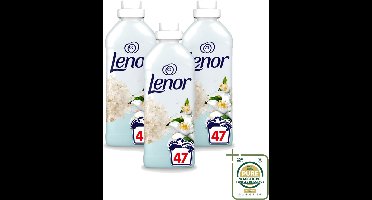 3 x Lenor - Wasverzachter - Citroenbloesem & Zeekristal - 47 Wasbeurten - Wasstrips - Wasverzachter Citroenbloesem - Wasverzachter Zeekristal - Wasverzachter Frisheid - Wasverzachter Zachtheid - Wasverzachter Geur