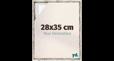 yd, Baklijst 28x35 cm Wit Vintage - Lijst voor Canvasdoek - MDF Lyon