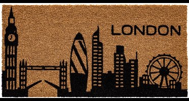 Kokosmat London 40 x 80 cm - Kokosmat - Deurmat Binnen - Kokos Deurmat - Geïmplanteerd - Vinyl Onderzijde