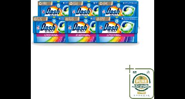 6 x Dash - Stralende Kleuren - Wasmiddel Capsules - All-in-1 Pods - Gekleurde Was - 20 Wasbeurten - Wasstrips - Wasmiddel Capsules - Gekleurde Was - Frisheid Was - Wasmachine Pod - Stralende Kleuren