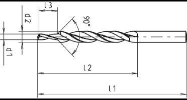 Wurth - Meerfasenboor HSS DIN 8374 fijn 90° - Meerfasen-trapboor DIN 8374, RN-fijn, 90° x 1 st