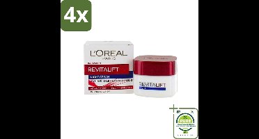 L'Oréal Revitalift - Nachtcrème - Anti-Rimpel - Hydraterend en Verstevigend - 50 ml - Voordeelverpakking - 4 stuks - Anti-rimpel crème - Anti-aging crème