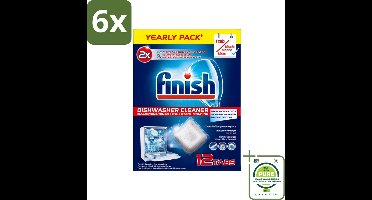 Finish - Vaatwasmachinereiniger - Anti-Vet & Anti-Vuil - 12 Tabletten - Voordeelverpakking - 6 stuks - Vaatwasser reiniger - Vaatwasser onderhoud