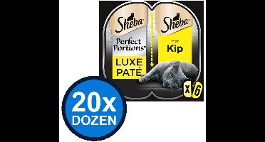 20x Sheba - Perfect Portions Adult Paté Kip Multipack - Kattenvoer Natvoer - 6x37,5g