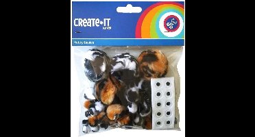 Haza Original Knutselset Create It - Animal Mix Met Oogjes 60 Stuks
