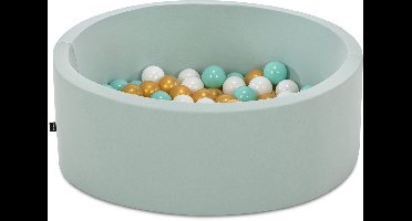 Skye Decor, Ballenbak met ballen, Bubble Pops v13 - Mint, Katoen, Mint, 7 x 7 cm