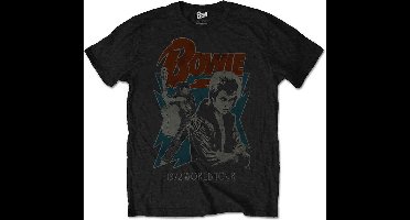 David Bowie - 1972 World Tour Heren T-shirt - XL - Zwart