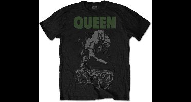 Queen - News Of The World 40th Full Cover Heren T-shirt - L - Zwart
