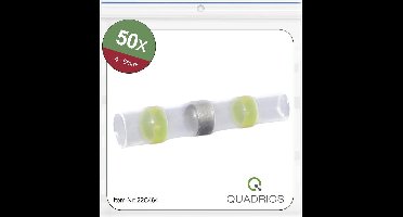 Quadrios 22C464 Stootverbinder Met krimpkous 4.0 mm² 6.0 mm² Volledig geïsoleerd Geel 1 set(s)