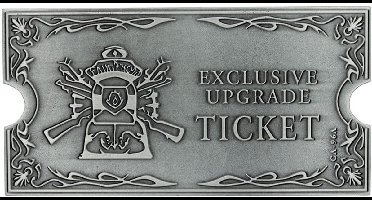 FaNaTtik Resident Evil 4 Replica 1/1 Metal Exclusive Upgrade Ticket Replica: 1/1