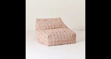 Nobodinoz Vibes zitzak - 74x40x60cm - Pink Red Grid