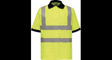 Yoko High Visibility Short Sleeve Polo Shirt YHVJ210 - Hi Vis Yellow - 3XL