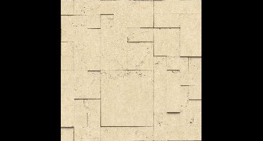 Horizons tegels beige (tegels vliesbehang, beige)