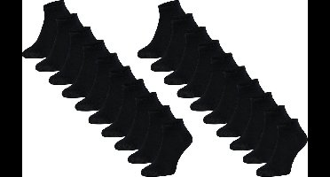 Mario Russo 10-PACK Sneakersokken - Enkelsokken - Maat: 43/46 - Zwart