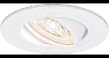 HOFTRONIC - Pittsburg LED inbouwspot - 3.8 Watt - Neutraal wit 4000K - GU10 LED module - Dimbaar - voor binnen - Wit
