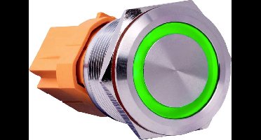 Joy-it BUTTON22C-L-GR BUTTON22C-L-GR Toetsschakelaar 250 V/AC 15 A 1x aan/uit Continu Groen (Ø x h) 25 mm x 34.50 mm IK
