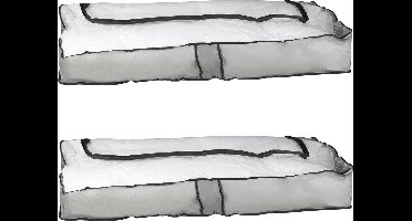 HI opbergtas/beschermhoes beddengoed/kleding - 2x - voor onder bed - 102 x 45 x 15 cm