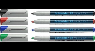 Schneider universele non-permanent marker - Maxx 223 - F - 4 stuks assorti - S-112394