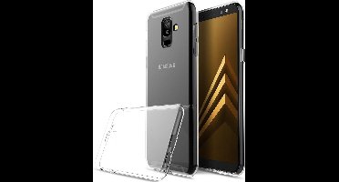 DrPhone Samsung A6 2018 TPU Hoesje - Transparant Ultra Dun Premium Soft-Gel Case - Official DrPhone Product