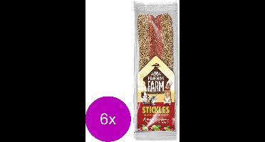 Tiny Friends Farm Stickle 100 g - Knaagdiersnack - 6 x Appel&Cranberry