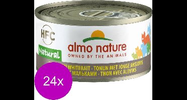 Almo Nature Hfc Cat Natural Blik 70 g - Kattenvoer - 24 x Tonijn&Ansjovis Classic