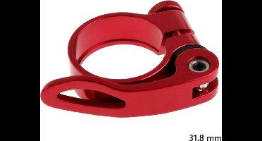 31,8mm Quick release zadelklem met lever voor 27.7 tot 28,6mm zadelpen - Rood