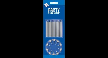 Haza Original Taartkaarsjes 12 Stuks Met Houders Zilver