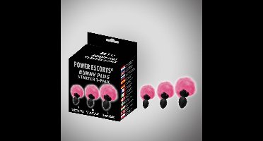 Power Escorts - Donzige Plug set - Buttplug Set 3 delig - Anal Plug starter 3 pack - silicone - BR132