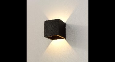Artdelight - Wandlamp Cube - Zwart - LED 6W 2700K - IP54 - Dimbaar