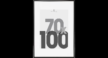 Fotokader 70 X 100 CM - MDF - ZWART - Lijst met Passe Partout