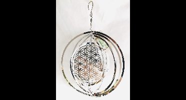 Cosmo Spinner - ca. 8" / 20 cm bloem van het leven flower of life  windspinners