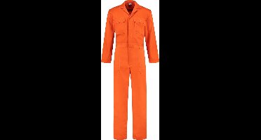 EM Workwear kinderoverall pol/kat Oranje met verdekte ritssluiting maat 116