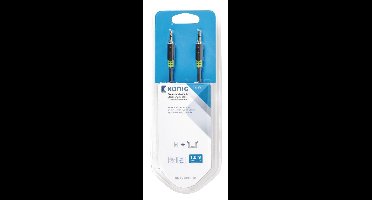 Konig 3,5mm Jack stereo audio kabel - zwart - 1 meter