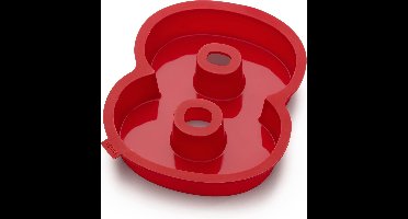 Lékué - Bakvorm - Nummer 8 - Silicone - Rood - 31.4x26.8x4cm