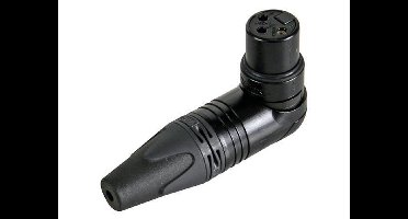 Neutrik NC3FRX-BAG XLR 3-pins (v) haakse connector / zwart