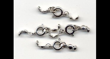 4 Ronde Slotjes met Kalotjes Antraciet 7 mm