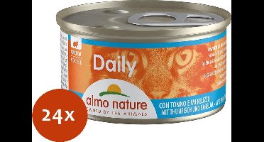 Almo Nature Cat Blik Daily Menu Mousse 85 g - Kattenvoer - 24 x Tonijn&Kabeljauw