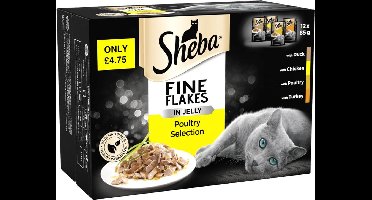 1x Sheba Pouch in gelei Gevogelte 12 x 85g