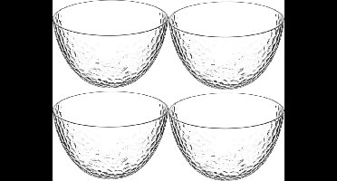 Secret de Gourmet - 10x - Kommetjes/Schaaltjes - kunststof - transparant - 14 x 8 cm