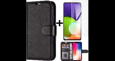 Wallet case Geschikt voor Apple iPhone 6/6S en gratis protector Zwart