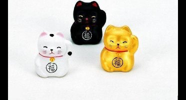 Tokyo Design Studio – Lucky Cat Maneki Neko – Wit – 5,5 cm – Keramiek
