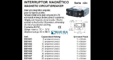 Magnetische stroomonderbreker Serie Flat Rocker SC1 (5Amp) (BS7400)