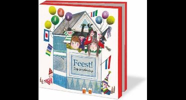 Ansichtkaartenmapje, Feest, vierkant - Fiep Westendorp