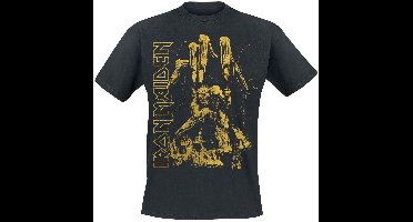 Iron Maiden Eddie Big Hand Yellow Heren T-shirt - zwart - XL